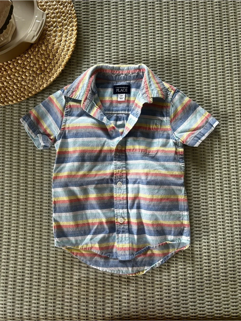 The Children's Place Multicolor Striped Short-Sleeve Button-Down Shirt